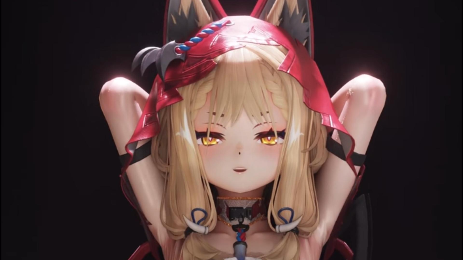 Rosmontis 3月9明日方舟 可爱小狼白丝洛茜扭腰