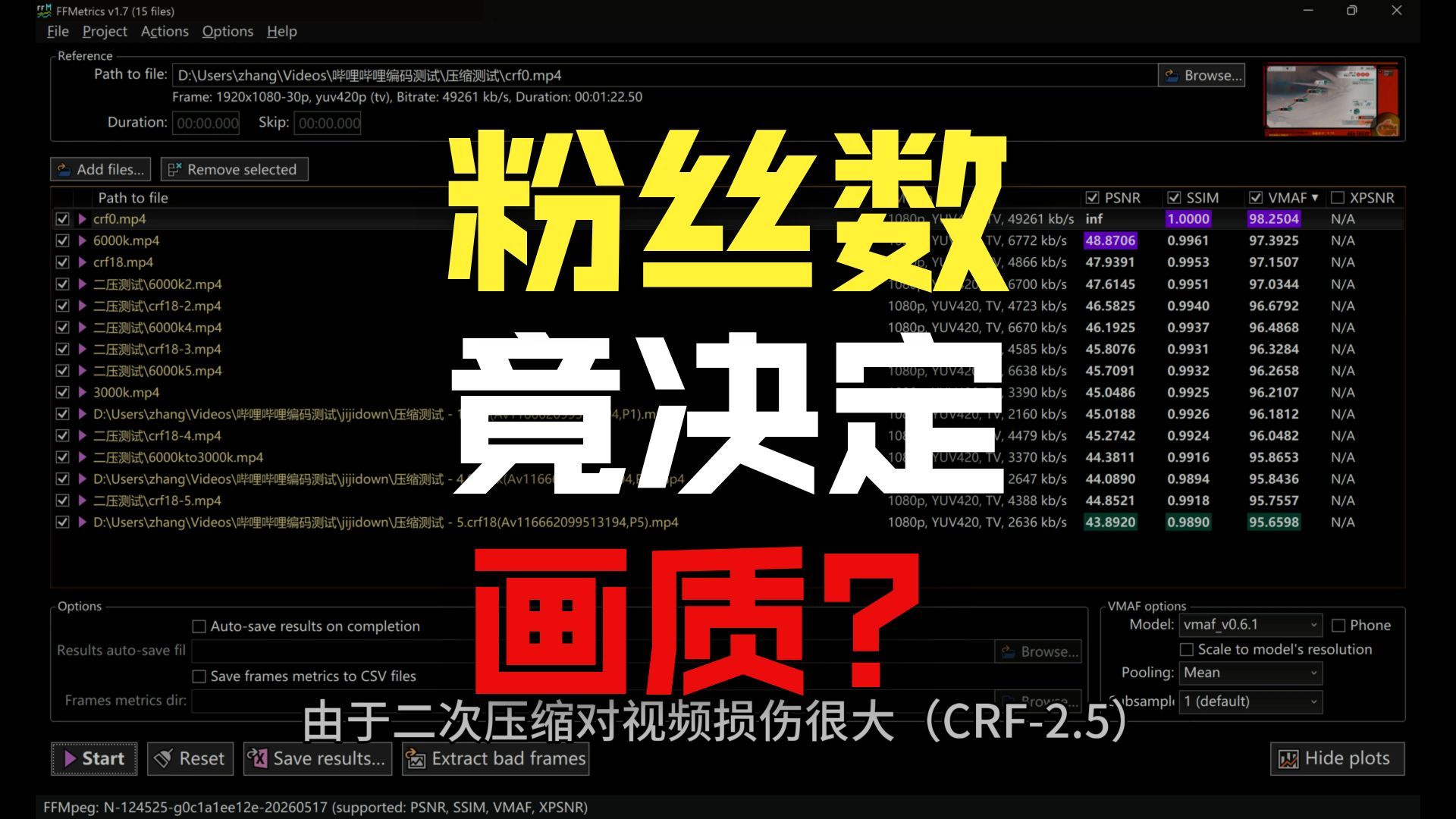 精心制作的视频变成浆糊? | 严谨分析B站视频压缩对视频画质的影响与对策 EP2