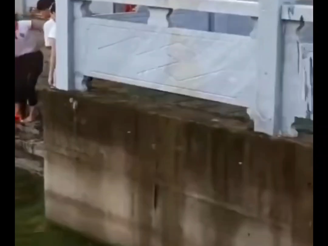 一女子为了救小男孩英勇下水(二补)